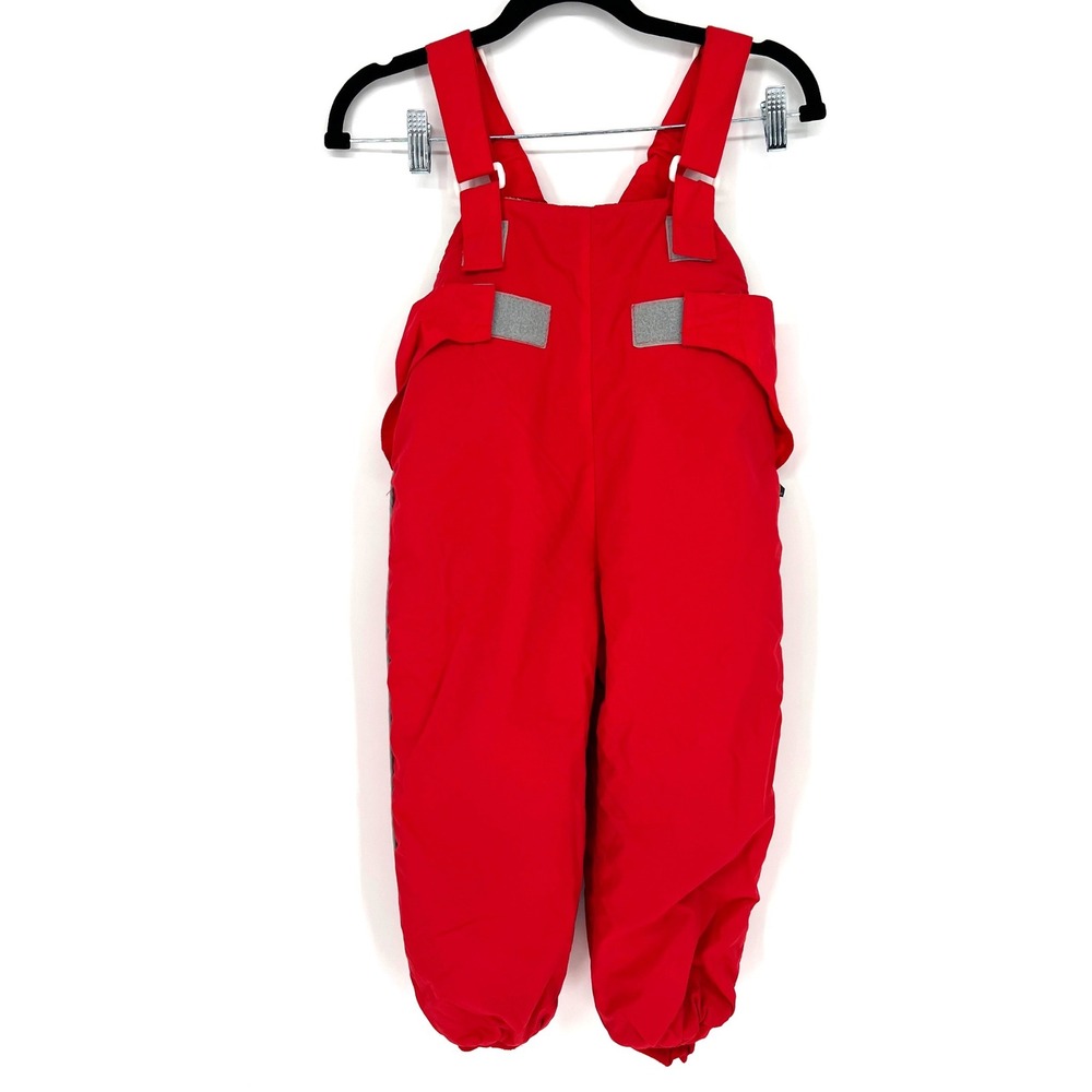 Widgeon Kids Red Snow Bib Medium 5-7/8 Fleece Lined Winter Ski Snow Gear USA